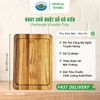 Khay Chữ Nhật Gỗ Có Viền Ohiama Rectangle Wooden Tray HMG-2160| Khay Đựng Đồ Ăn, Trang Trí