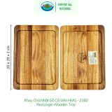  Khay Chữ Nhật Gỗ Có Viền Ohiama Rectangle Wooden Tray HMG-2160| Khay Đựng Đồ Ăn, Trang Trí 