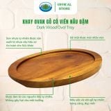  Khay Ovan Gỗ Có Viền Nâu Đậm Ohiama Dark Wood Oval Tray, Đồ Dùng Nhà Bếp Trang Trí  Đồ Thủ Công VNXK 