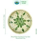  Khay Khảm Trai Tròn Có Tay Cầm Ohiama Round Shell Tray With Handless Đựng Đồ Ăn, Trang Trí 