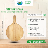  Thớt Tròn Tay Cầm Ohi@ma Wooden Round Chopping Board with Handle 