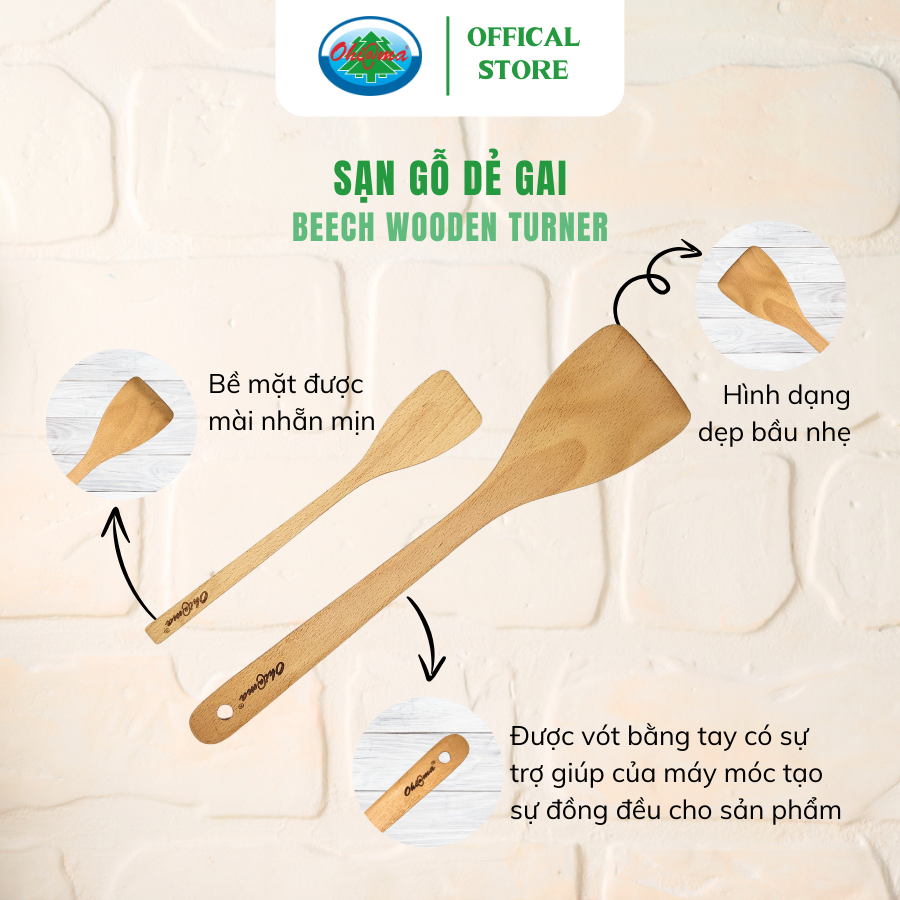 Sạn Gỗ Dẻ Gai Ohi@ma Beech Wooden Turner 