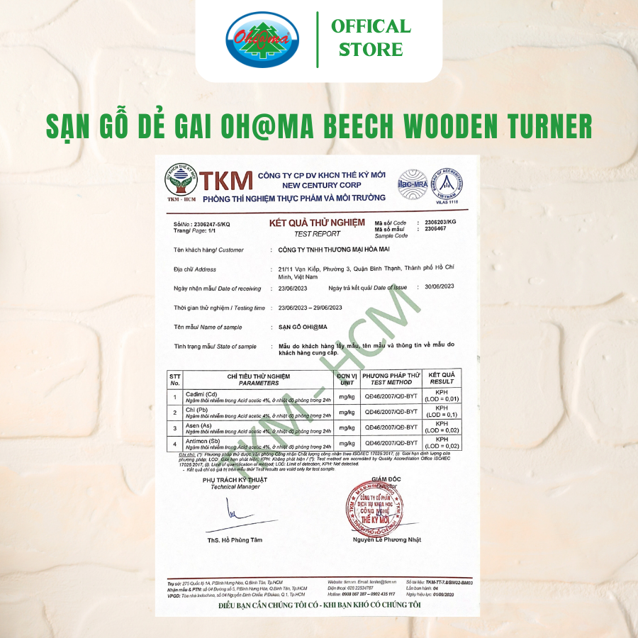  Sạn Gỗ Xuất Hàn Quốc Ohi@ma Wooden Patch 1906 