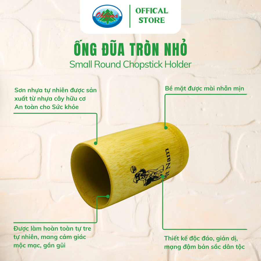  Ống Đũa Tre Nhỏ Ohiama Small Round Chopstick Holder | Dụng Cụ Nhà Bếp, Trang Trí, Đồ Thủ Công VNXK 