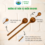  Muỗng Gỗ Tròn Tự Nhiên Ohi@ma Round Wooden Spoon 