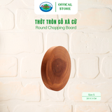  Thớt Tròn Gỗ Xà Cừ Tự Nhiên Ohi@ma Round Chopping Board 
