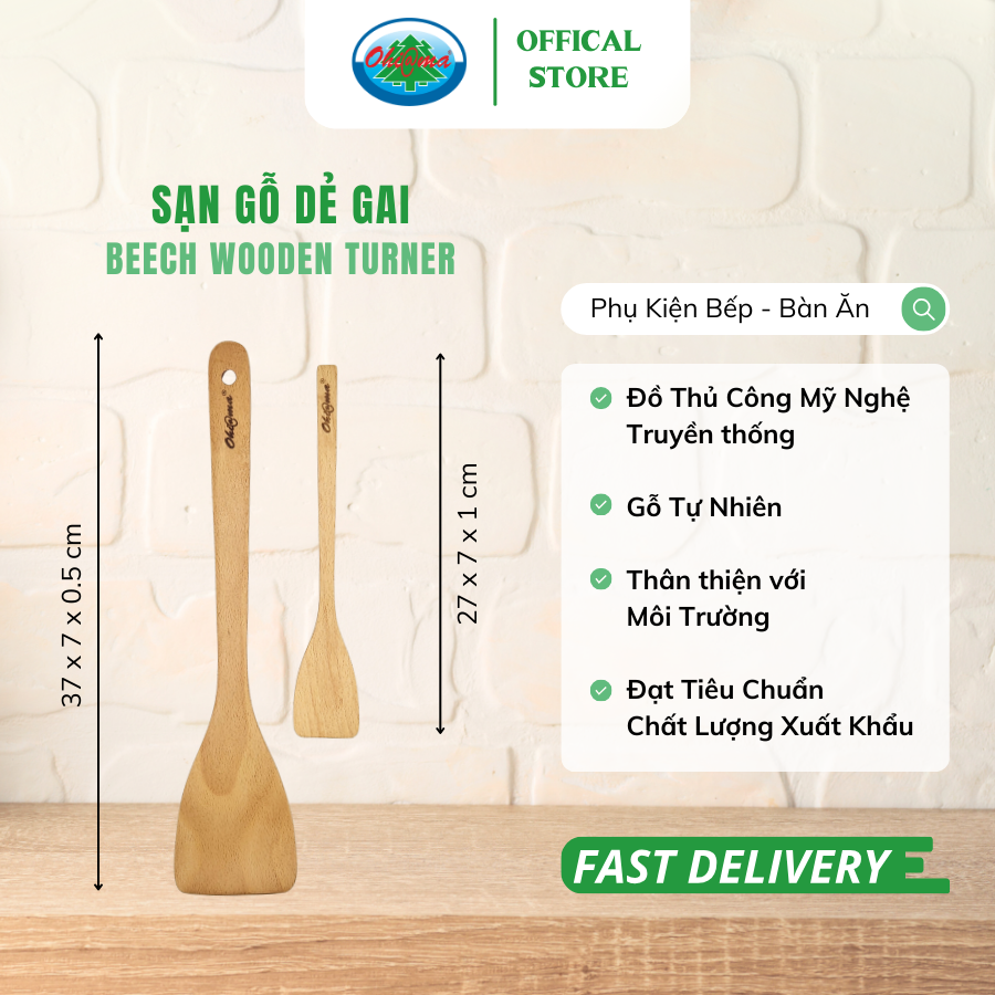  Sạn Gỗ Dẻ Gai Ohi@ma Beech Wooden Turner 