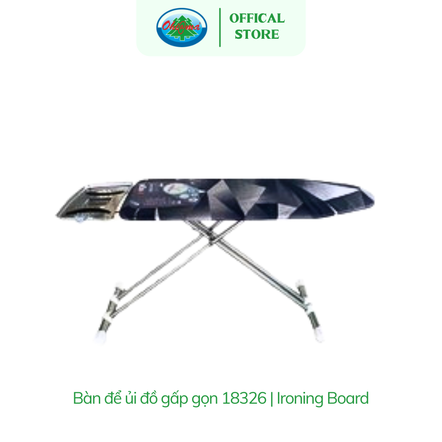  Bàn Để Ủi, Cầu Là Quần Áo Cao Cấp Ohiama 18326 KT 125 X43 cm Chính Hãng Điều Chỉnh Dáng Đứng, Ngồi 