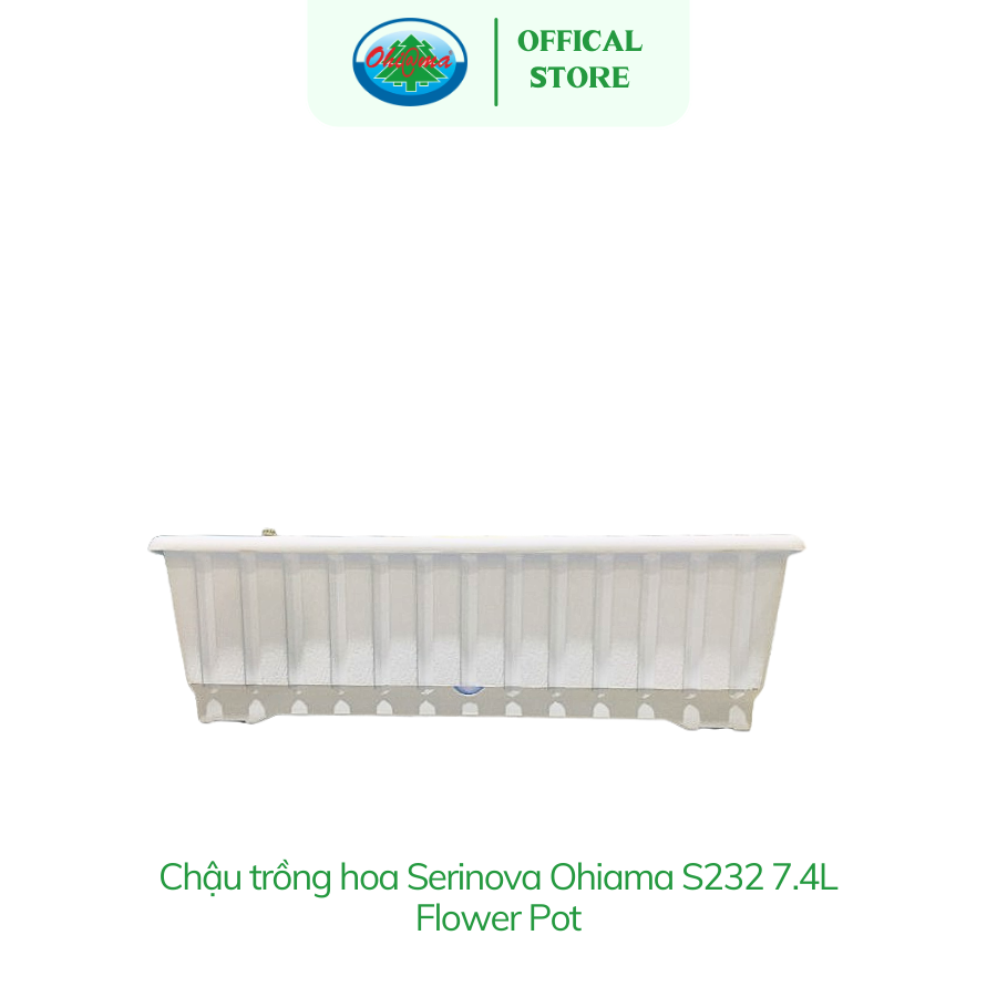  Chậu trồng cây, hoa Serinova Ohiama Flower Pot S232 7.4L| Chậu nhựa cao cấp, Làm đẹp không gian sống 
