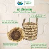  Sọt Cói Đa Năng Ohiama Woven Rattan Storage Basket - Trang Trí Nội Thất, Trồng Cây Phong Cách Retro 