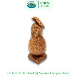  Hủ Tăm Gỗ Dừa Hình Trái Cà Ohiama Wooden Toothpick Holder - Đồ Dùng Bàn Ăn, Trang Trí Mỹ Nghệ VNXK 