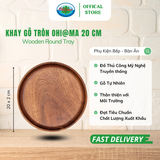  Khay Gỗ Tròn Ohiama Wooden Round Tray| Đồ Dùng Bàn Ăn, Nhà Bếp, Trang Trí, Đồ Thủ Công VNXK, Tết 