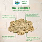  Thảm Lót Cói Tròn Ohiama Round Woven Placemats M Đồng Tâm 35 x 1.5 cm Trang Trí Bàn Ăn Nhà Cửa VNXK 