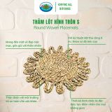  Thảm Lót Cói Tròn Ohiama Round Woven Placemats S Mặt Trời 31 x 1.5 cm Trang Trí Bàn Ăn Nhà Cửa VNXK 