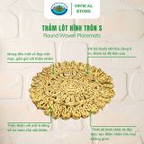  Thảm Lót Cói Tròn Ohiama Round Woven Placemats 31 x 1.5 cm Trang Trí Bàn Ăn Nhà Cửa Đồ Thủ Công VNXK 