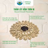  Thảm Lót Cói Tròn Ohiama Round Woven Placemats M Hoa Tâm 35 x 1.5 cm Trang Trí Bàn Ăn Nhà Cửa Đồ Thủ Công VNXK 