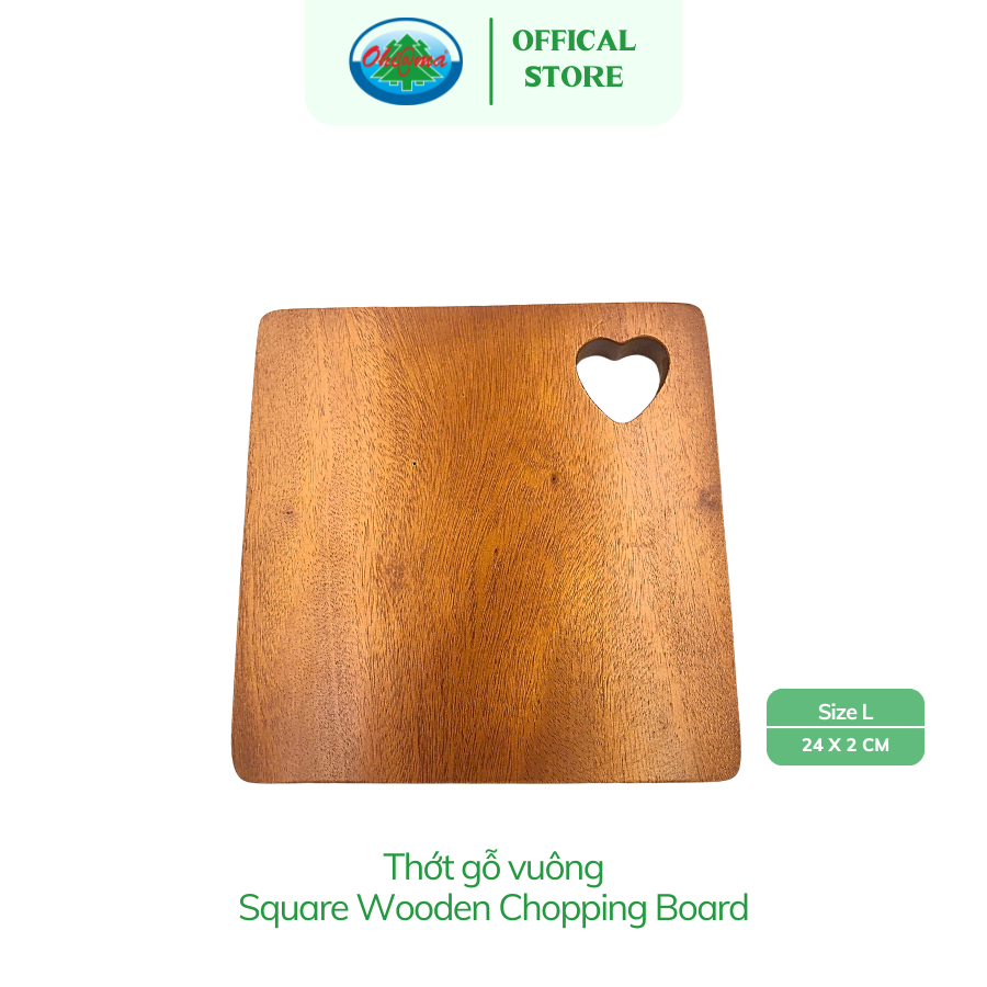  Thớt Gỗ Vuông Nhiều Size Ohiama Square Wooden Chopping Board | Đồ Dùng Nhà Bếp, Đồ Thủ Công VNXK 