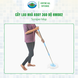  Cây Chổi Lau Nhà Tròn 360 Độ Tự Vắt Ohiama Scraper Mop HM002 