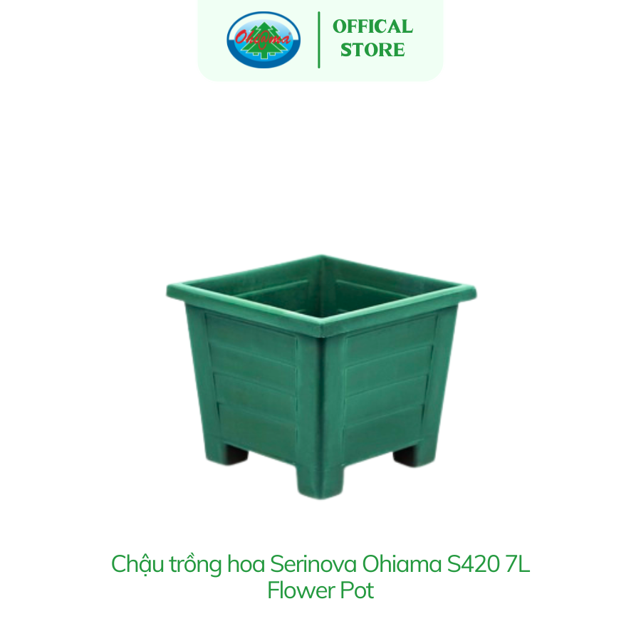  Chậu trồng cây, hoa Serinova Ohiama Flower Pot S420 7L | Chậu nhựa cao cấp, Làm đẹp không gian sống 
