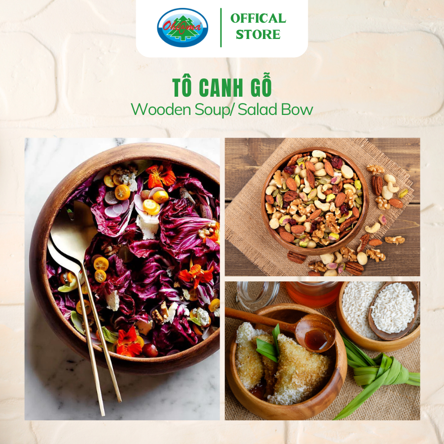  Tô Canh Gỗ Ohi@ma Wooden Soup Bowl 