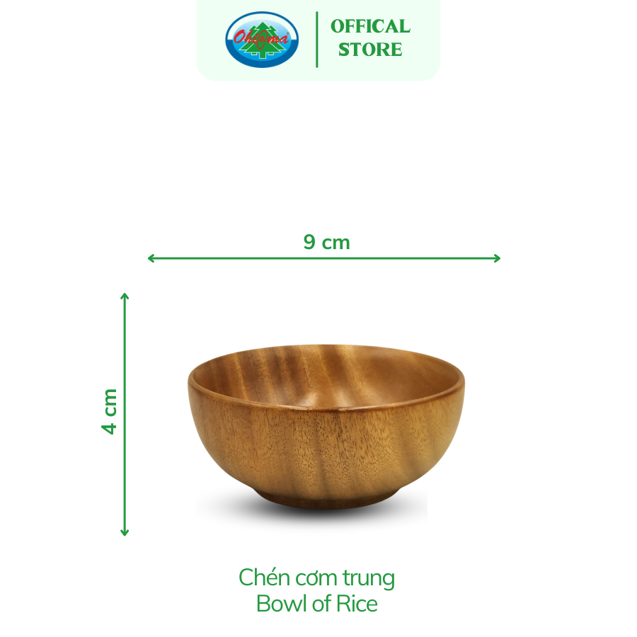  Chén Cơm Trung Gỗ Tự Nhiên Ohi@ma Bowl of Rice | Dụng Cụ Nhà Bếp, Trang Trí, Đồ Thủ Công Mỹ Nghệ  VNXK 