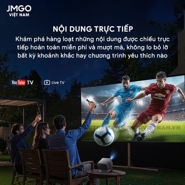 JMGO N1s 4K - Máy chiếu Triple-Laser DLP thông minh tích hợp Google TV và Netflix chính chủ, độ sáng 1.100 ISO lumens, phân giải chuẩn 4K UHD và hỗ trợ đa tính năng thông minh