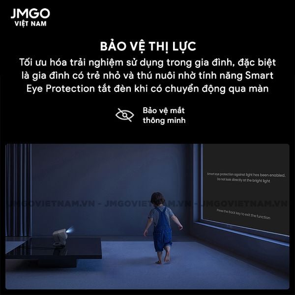 JMGO N1s 4K - Máy chiếu Triple-Laser DLP thông minh tích hợp Google TV và Netflix chính chủ, độ sáng 1.100 ISO lumens, phân giải chuẩn 4K UHD và hỗ trợ đa tính năng thông minh