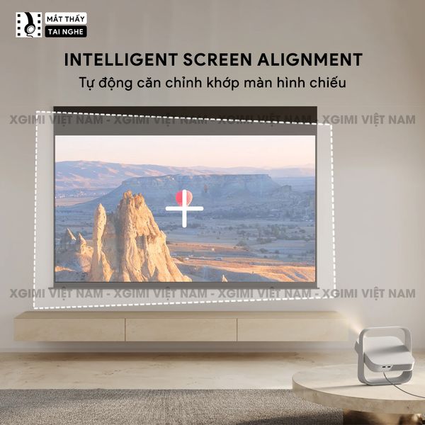 Xgimi Elfin Flip - Máy chiếu thông minh tích hợp hệ điều hành Xgimi OS, độ sáng 400 ISO lumens, phân giải Full HD, hỗ trợ các tính năng căn chỉnh thông minh, loa Harman Kardon và Netflix chính chủ