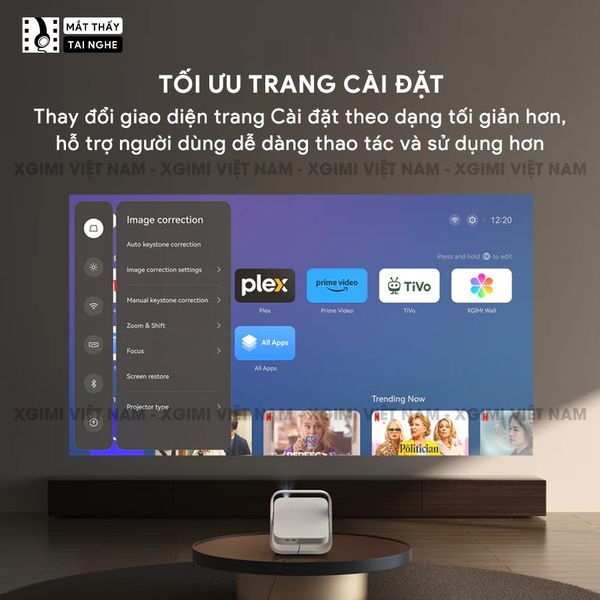 Xgimi Elfin Flip - Máy chiếu thông minh tích hợp hệ điều hành Xgimi OS, độ sáng 400 ISO lumens, phân giải Full HD, hỗ trợ các tính năng căn chỉnh thông minh, loa Harman Kardon và Netflix chính chủ