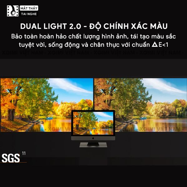 Xgimi Aura 2 - Máy chiếu siêu gần thông minh tích hợp hệ điều hành Android, nguồn sáng kép Dual Light 2.0, độ sáng 2300 ISO lumens, phân giải chuẩn 4K UHD, hỗ trợ các tính năng căn chỉnh thông minh, loa Harman Kardon, chuẩn Dolby Vision và IMAX Enhanced
