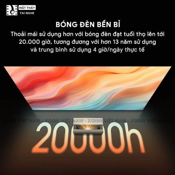 Xgimi Aura 2 - Máy chiếu siêu gần thông minh tích hợp hệ điều hành Android, nguồn sáng kép Dual Light 2.0, độ sáng 2300 ISO lumens, phân giải chuẩn 4K UHD, hỗ trợ các tính năng căn chỉnh thông minh, loa Harman Kardon, chuẩn Dolby Vision và IMAX Enhanced