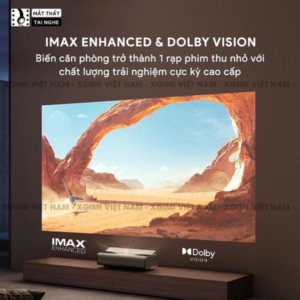 Xgimi Aura 2 - Máy chiếu siêu gần thông minh tích hợp hệ điều hành Android, nguồn sáng kép Dual Light 2.0, độ sáng 2300 ISO lumens, phân giải chuẩn 4K UHD, hỗ trợ các tính năng căn chỉnh thông minh, loa Harman Kardon, chuẩn Dolby Vision và IMAX Enhanced