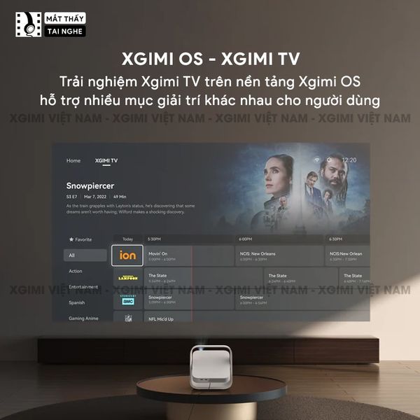 Xgimi Elfin Flip - Máy chiếu thông minh tích hợp hệ điều hành Xgimi OS, độ sáng 400 ISO lumens, phân giải Full HD, hỗ trợ các tính năng căn chỉnh thông minh, loa Harman Kardon và Netflix chính chủ