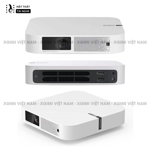 Xgimi Elfin - Máy chiếu thông minh tích hợp hệ điều hành Android, độ sáng 800 ansi lumens, phân giải Full HD, hỗ trợ các tính năng căn chỉnh thông minh và loa Harman Kardon