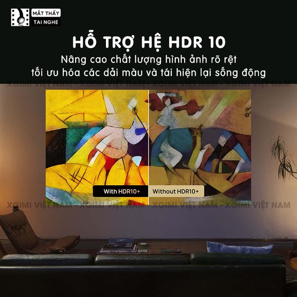 Xgimi Elfin - Máy chiếu thông minh tích hợp hệ điều hành Android, độ sáng 800 ansi lumens, phân giải Full HD, hỗ trợ các tính năng căn chỉnh thông minh và loa Harman Kardon