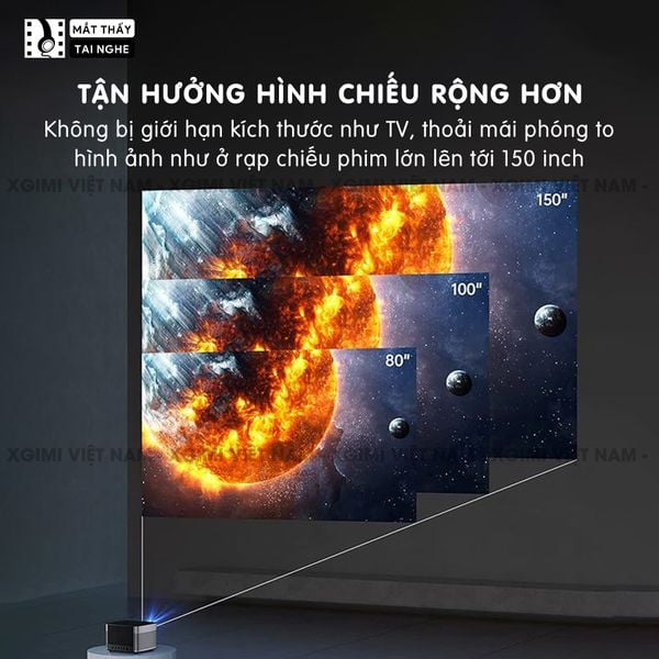 Xgimi H2 - Máy chiếu thông minh tích hợp hệ điều hành Android, độ sáng 1350 ansi lumens, phân giải Full HD, hỗ trợ các tính năng căn chỉnh thông minh và loa Harman Kardon