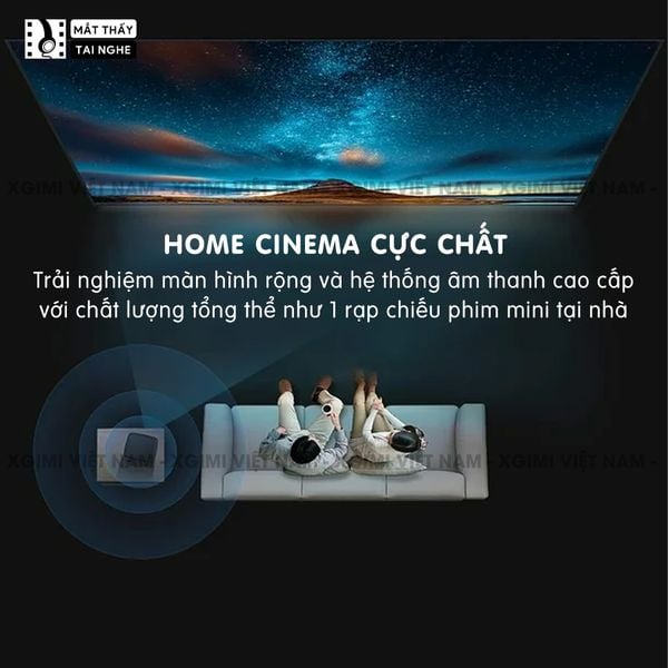 Xgimi H2 - Máy chiếu thông minh tích hợp hệ điều hành Android, độ sáng 1350 ansi lumens, phân giải Full HD, hỗ trợ các tính năng căn chỉnh thông minh và loa Harman Kardon
