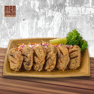  Cánh Gà Chiên Xốt Tiêu Đen 