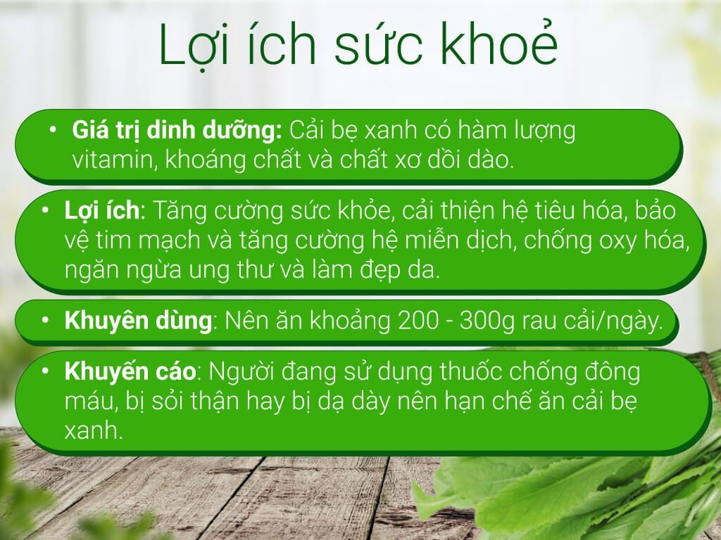  Cải Xanh (Cải Canh) 