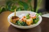  Fresh Noodles With Spring Rolls & Beed Wrapped In Betal Leaf 