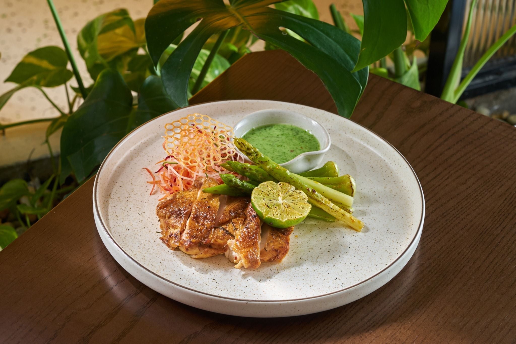  Gà Nướng Lá Chanh Mắc Khén, Đậu Bắp & Măng Tây Nướng 