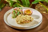  Fried Soft Shell Crab with Green Rice 