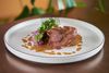  Grilled Beef Tenderloin with Swiss Potato Mash & Sauteed Tonkin Jasmine & Mushroom Sauce 
