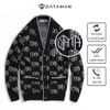  Áo CARDIGAN nam có túi, form rộng họa tiết monogram DATAMAN, chất liệu len lông cừu - DT22-23 