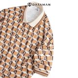  Áo POLO Unisex tay ngắn họa tiết Cube Monogram dáng Overfit - PLMN2309 