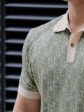  Áo POLO nam DATAMAN dệt kim, họa tiết MONOGRAM trẻ trung, chất liệu Mongtoghi mềm, nhẹ - POLODT22-02 