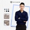 Áo Polo nam dài tay DATAMAN dệt kim, phong cách Hàn Quốc vải cotton chải kĩ mềm mịn, không bai xù, bo tay bo gấu - DT28