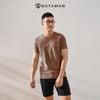 Áo thun nam tay ngắn Basic DATAMAN cổ tròn, 100% cotton co giãn 4 chiều, thoáng mát, in logo ngực - TCT22-02