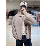  Áo CARDIGAN nam form rộng , len lông cừu dày dặn, mở khuy cổ chữ V - 706 