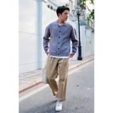  Áo CARDIGAN nam form rộng , len lông cừu dày dặn, mở khuy cổ chữ V - 706 
